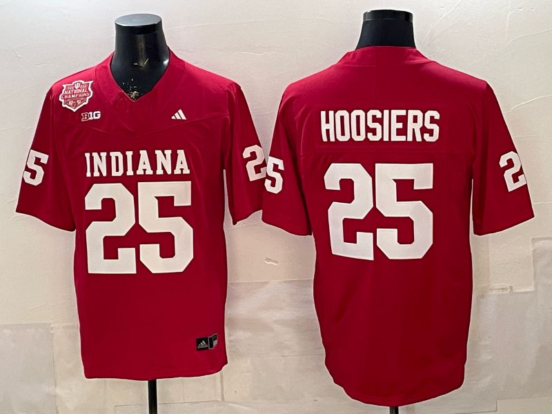 Men Ohio State Buckeyes #25 Hoosiers Red 3th generations Limited NCAA Jersey 011